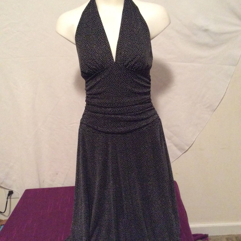 NEXTUP Black White Halter dress Medium